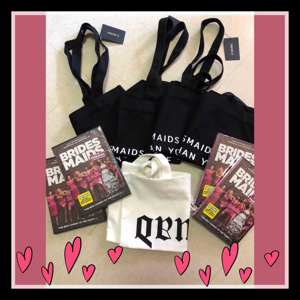 Set of 4 Bridesmaids totes bundle